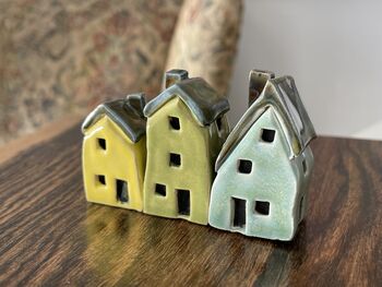 Pick Three Colorful Handcrafted Mini Ceramic Houses, 2 of 11