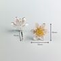 Sterling Silver Magnolia Flower Stud Earrings, thumbnail 4 of 6