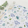 Set Of Four Blue Parsley Placemats, thumbnail 3 of 4