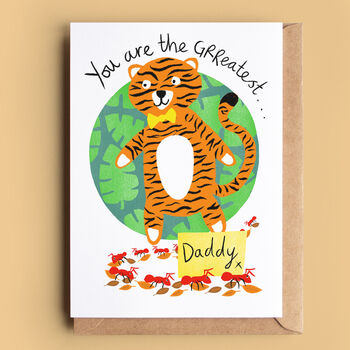 Tiger Card For Daddy, Dad Or Grandad, 2 of 4