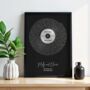 Personalised Foiled Record Song Lyric Print, thumbnail 5 of 10