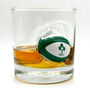 Personalised Irish Rugby Ball Whisky Glass, thumbnail 2 of 5