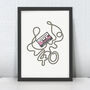 Personalised 40th Birthday Cassette Tape Print, thumbnail 1 of 3