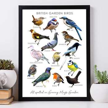 Personalised British Garden Birds Artwork, 7 of 7