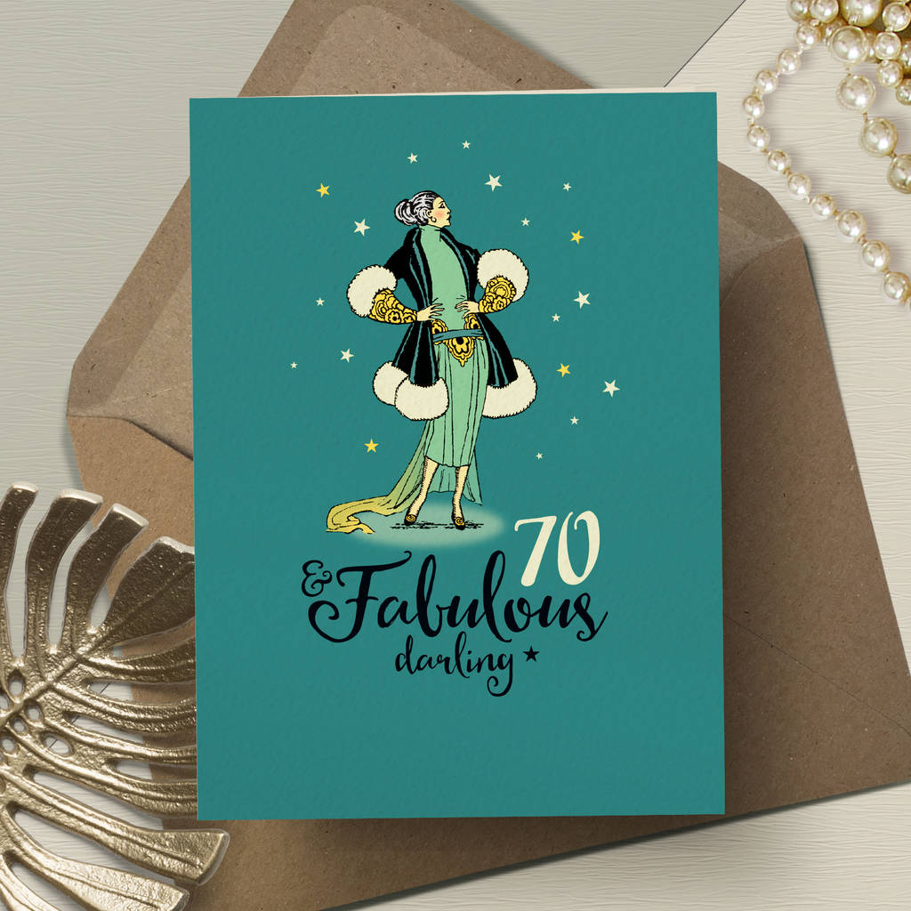 70th Birthday Card For Her ‘Fabulous 70’, 1 of 3