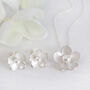 Sterling Silver And Pearl Necklace And Earrings Set, thumbnail 1 of 2