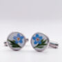 Cufflinks Real Flowers Hand Made White 10mm, thumbnail 3 of 10