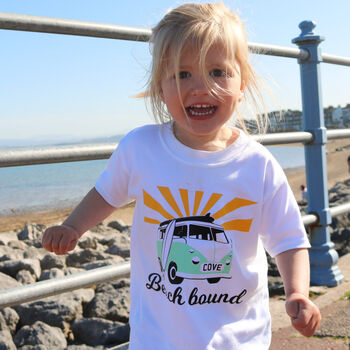 Personalised Beachbound Campervan Slogan T Shirt, 2 of 6