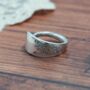 Floral Engraved Vintage Spoon Ring, thumbnail 1 of 5