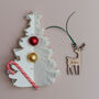 Personalised Wooden Reindeer Christmas Decoration, thumbnail 2 of 3