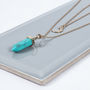 Turquoise Gemstone Necklace, thumbnail 3 of 6
