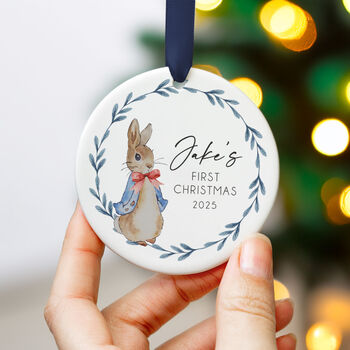 Baby's First Christmas Ornament With Name And Year, 4 of 7