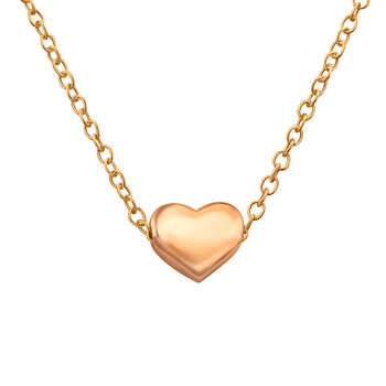 Valentine's Rose Gold Plated Heart Necklace In Gift Tin, 2 of 10