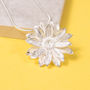 Large Silver Sunflower Pendant, thumbnail 1 of 5