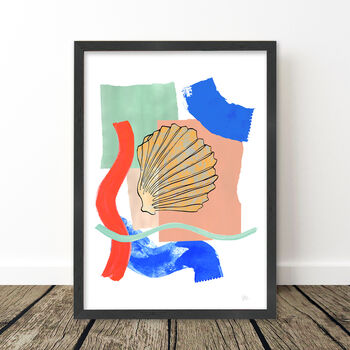 Shell Colour Block Abstract Print, 7 of 8
