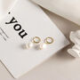 Chunky 18 K Gold Or Silver Freshwater Pearl Hoops, thumbnail 9 of 10