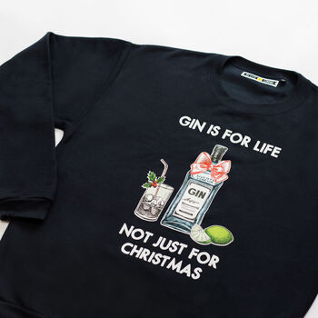 'Gin Is For Life' Christmas Jumper, 3 of 9