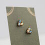 Turquoise Trio Opal Stud Earrings, thumbnail 4 of 5