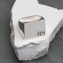 Personalised Men's Silver Square Signet Ring, thumbnail 1 of 5