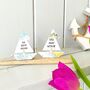 Personalised Mini Driftwood Sailboats, thumbnail 1 of 7