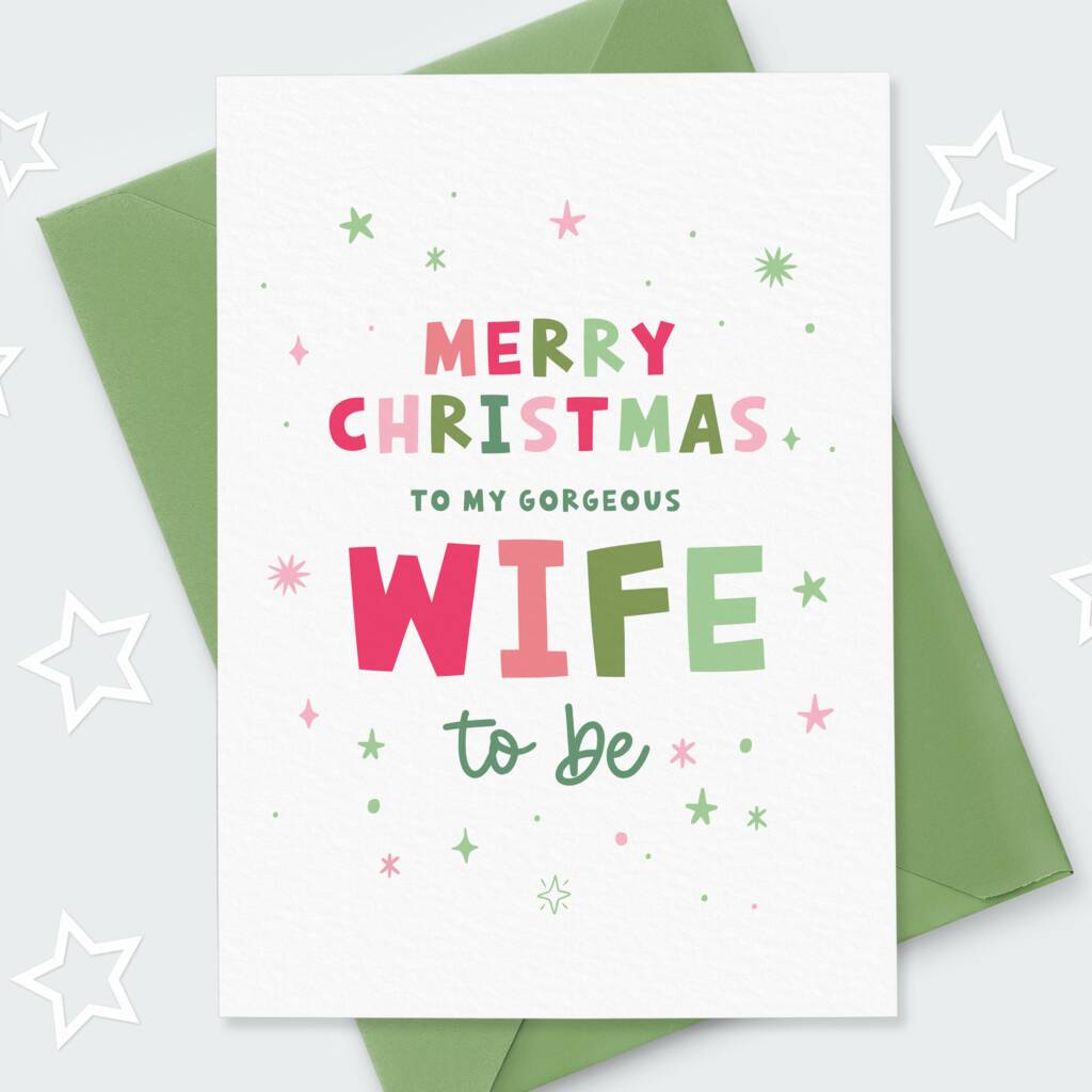 Wife To Be Merry And Bright Christmas Card, 1 of 3