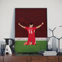 Mo Salah Liverpool Champions Print, thumbnail 1 of 4