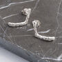 Sterling Silver Molten Studs, thumbnail 3 of 4