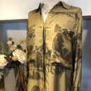 Stylish Autumnal Silk Blend Shirt