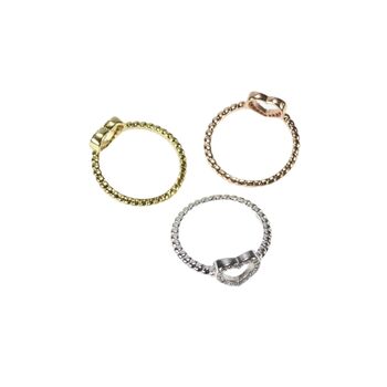 Heart Rings Cz, Rose Or Yellow Gold Vermeil 925 Silver, 10 of 10