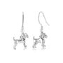 Sterling Silver Schnauzer Hoop Or Hook 3D Earrings, thumbnail 3 of 7