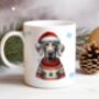 Personalised Weimaraner In Christmas Jumper Mug C, thumbnail 1 of 2