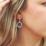 Sterling Silver Turquoise Splash Earrings, thumbnail 3 of 5