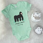 Strong And Brave Gorilla Personalised Jungle Babygrow, thumbnail 1 of 8
