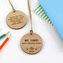 Personalised Teacher Gift Tag Decoration, thumbnail 2 of 6
