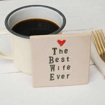 The Best Husband Ever Ceramic Coaster, 4 of 9