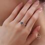 Sterling Silver One Carat Mystic Black Cz Ring, thumbnail 6 of 12