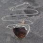 Heart Glass Photo Locket Sterling Silver Necklace, thumbnail 3 of 6
