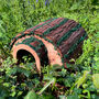 Wooden Hedgehog House With Feeding Bowls And Straw, thumbnail 7 of 8
