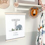 Personalised Elephant Initial Nursery Print, thumbnail 6 of 8