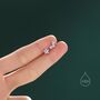 Asymmetric Forget Me Not Flower Cz Stud Earrings, thumbnail 4 of 12