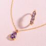 Pink Ruby And Amethyst Pear Cut Half Eternity Band In Sterling Silver And Gold, thumbnail 9 of 9