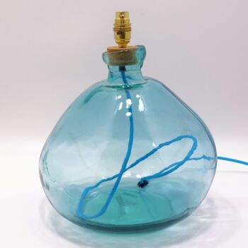 Recycled Blown Glass Lamp | 39cm | Nine Colours, 5 of 9