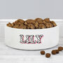 Personalised Pink Spots Pet Bowl 15cm, thumbnail 1 of 4
