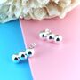 Triple Ball Statement Stud Earrings, thumbnail 1 of 3