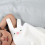 Cashmere 'Bunny' Baby Blanket With Personalised Name, thumbnail 4 of 12