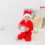 Personalised Christmas Kids Star Red Onesie, thumbnail 4 of 7