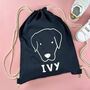 Personalised Dog Organic Cotton School Bag, thumbnail 1 of 9