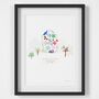 Personalised Floral New Home Art Print, thumbnail 2 of 2