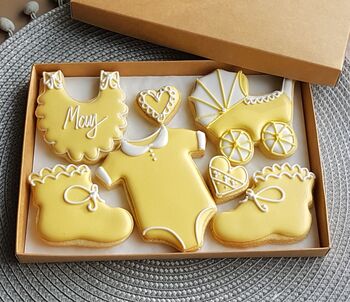 Personalised 'New Baby' Biscuit Letterbox Gift, 2 of 4