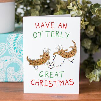 'Have An Otterly Great Christmas' Card, 4 of 5